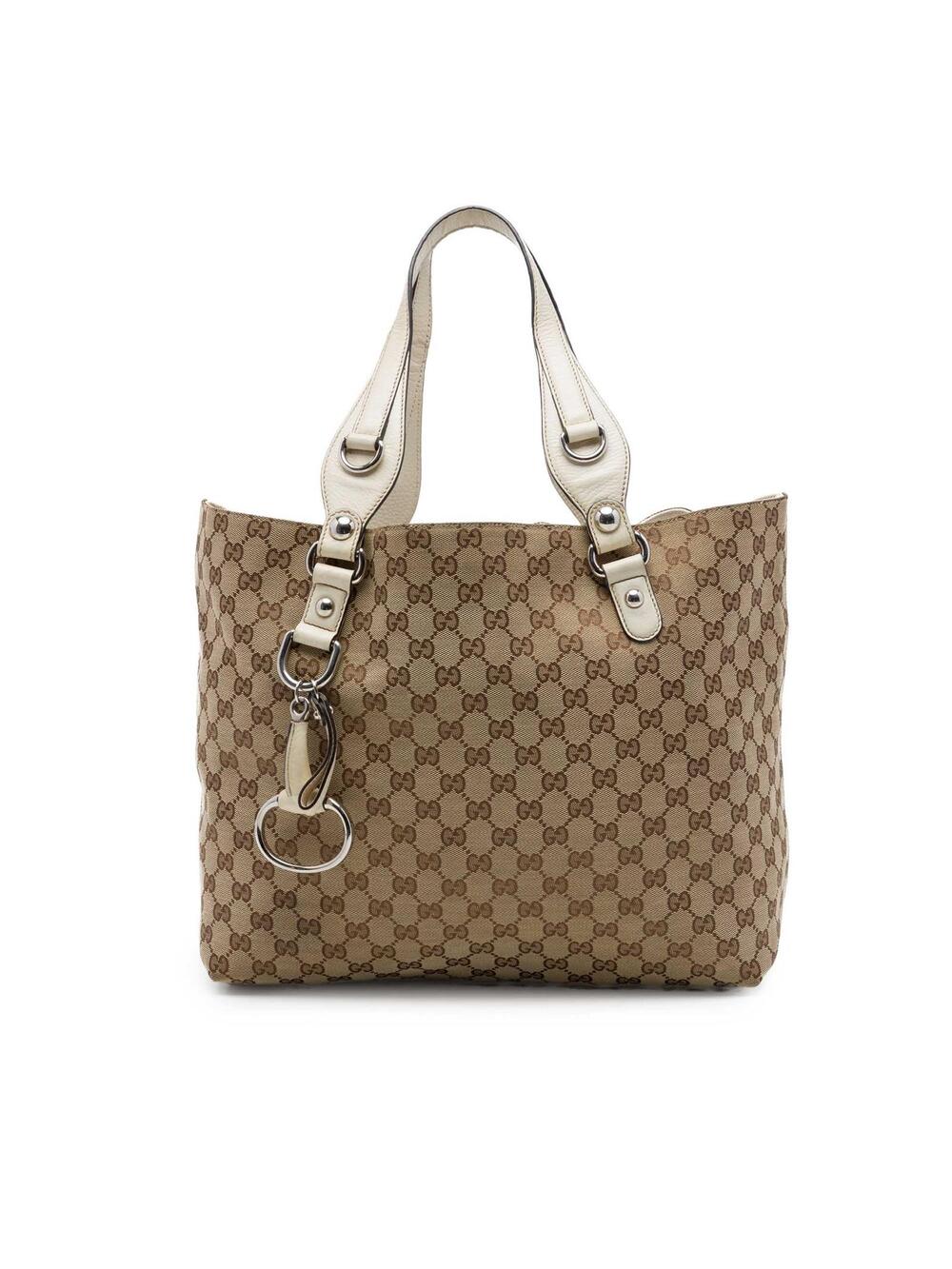 Gucci Gg Canvas Icon Bit Tote Pre-Loved #357685G51B